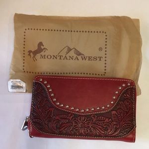 Montana West Red WRL Wallet Wristlet